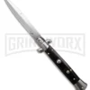 9" Frank B. Buffalo Horn Automatic Stiletto Knife - Bayonet