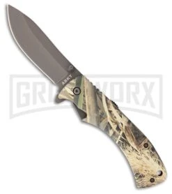 ABKT 028 Realtree Max Camo Spring Assisted Knife - Gray Plain