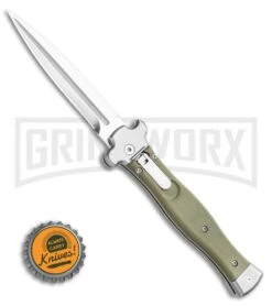 AGA Campolin Zero 10 Green G-10 Leverlock Automatic Knife -Dagger Satin Plain 7 AGA Campolin Zero 10 Green G-10 Leverlock Automatic Knife -Dagger Satin Plain -Knife Sale Shop AGA Campolin Zero Dagger Leverlock Automatic Knife G10 Grn Coated 3.75 Polish BHQ 115850 LS Bottlecap large