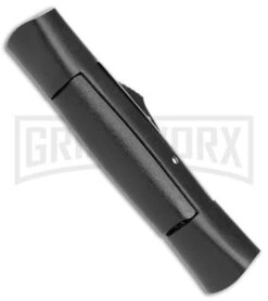 AKC 007 Concord Black OTF Automatic Knife - Satin Dagger -Knife Sale Shop AKC 007 Concord Auto Black Satin Dagger BHQ 158279 jr side large