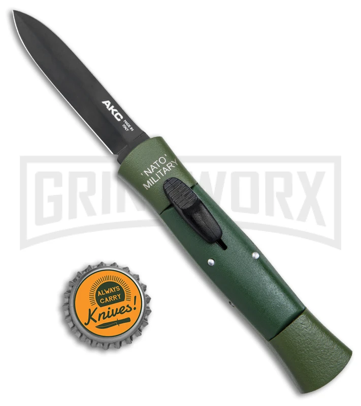 AKC 007 Concord NATO Military OD Green OTF Automatic Knife - Black Dagger 4 AKC 007 Concord NATO Military OD Green OTF Automatic Knife - Black Dagger - Image 4