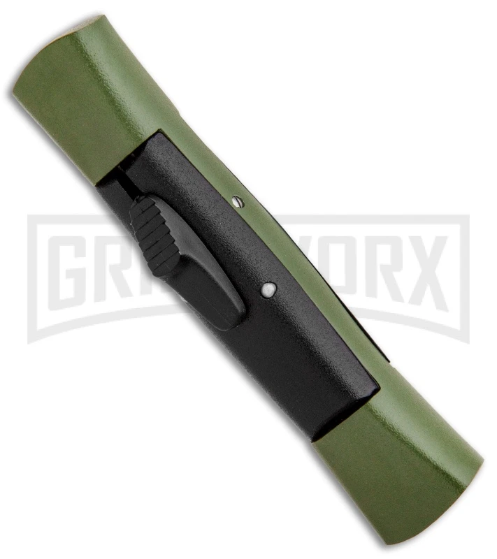 AKC 007 Concord Green/Black OTF Automatic Knife - Dagger Satin 2 AKC 007 Concord Green/Black OTF Automatic Knife - Dagger Satin - Image 2