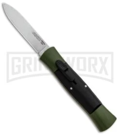 AKC 007 Concord Green/Black OTF Automatic Knife - Flat Satin