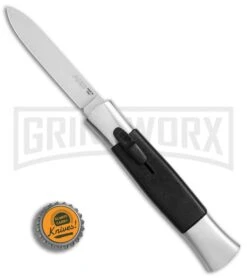 AKC 077 Concord Polish/Black OTF Automatic Knife - Flat Satin Plain 7 AKC 077 Concord Polish/Black OTF Automatic Knife - Flat Satin Plain -Knife Sale Shop AKC 077 Concord Polish Black flat satin plain BP 25754 er bottlecap large