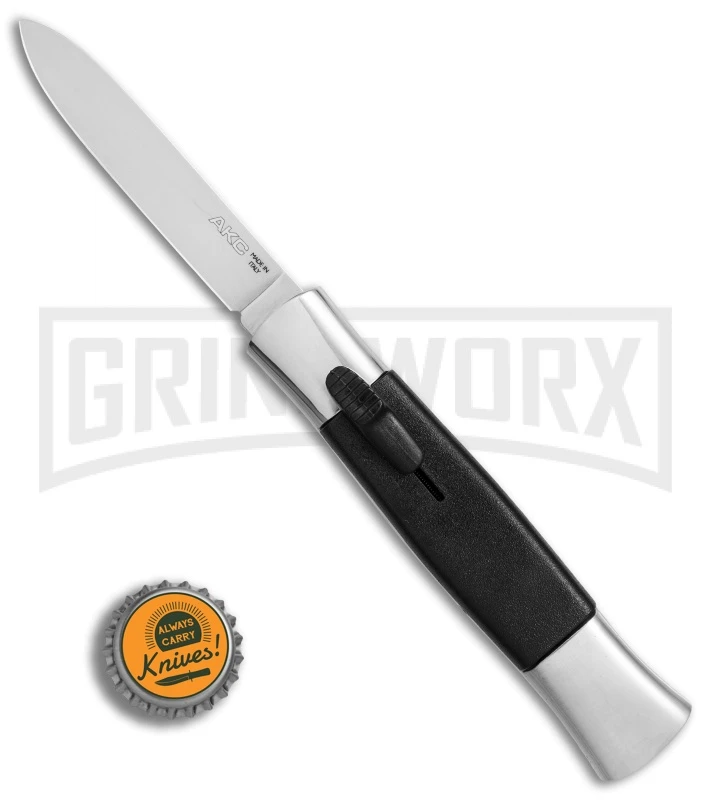AKC 077 Concord Polish/Black OTF Automatic Knife - Flat Satin Plain 4 AKC 077 Concord Polish/Black OTF Automatic Knife - Flat Satin Plain - Image 4