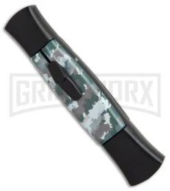 AKC 077 Concord Arctic Camo OTF Automatic Knife - Flat Grind Black Plain -Knife Sale Shop AKC 077 concord arctic camo black plain BP 19006 er side large