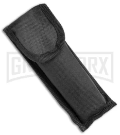 AKC 10" Black G-10 Roma Black Swinguard Automatic Knife - Satin Plain -Knife Sale Shop AKC 10in Italian Swinguard Sim Horn Auto Bayo BHQ 138553 jr sheath large