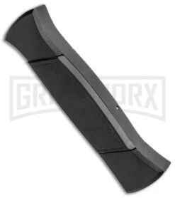 AKC 777 Blackfinger Black OTF Automatic Knife - Dagger Satin Plain 6 AKC 777 Blackfinger Black OTF Automatic Knife - Dagger Satin Plain -Knife Sale Shop AKC 777 Blackfinger Dagger OTF Auto Black Satin BHQ 50807 jr side large