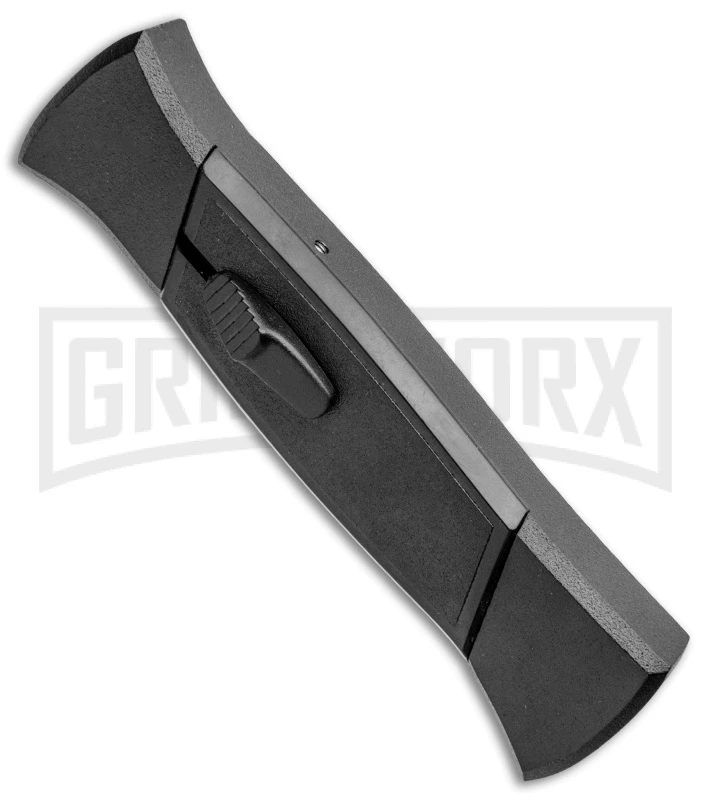 AKC 777 Blackfinger Black OTF Automatic Knife - Dagger Satin Plain 2 AKC 777 Blackfinger Black OTF Automatic Knife - Dagger Satin Plain - Image 2