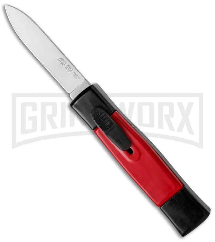 AKC Minion Concord Black/Red OTF Automatic Knife - Dagger Satin Plain 1 AKC Minion Concord Black/Red OTF Automatic Knife - Dagger Satin Plain