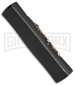 AKC Minion Concord Leopard OTF Automatic Knife - Flat Black Plain 5 AKC Minion Concord Leopard OTF Automatic Knife - Flat Black Plain -Knife Sale Shop AKC Concord Minion Leopard Flat Blk BP 18949 jr side large