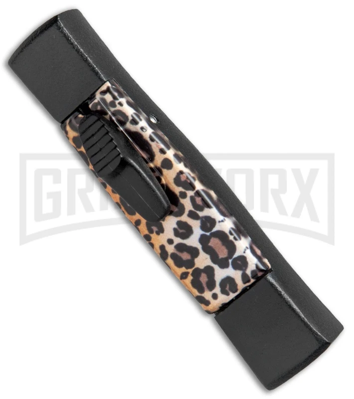 AKC Minion Concord Leopard OTF Automatic Knife - Flat Black Plain 2 AKC Minion Concord Leopard OTF Automatic Knife - Flat Black Plain - Image 2