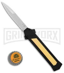 AKC F-16 Brass D/A OTF Automatic Knife - Bayo Satin Plain -Knife Sale Shop AKC F 16 BHQ Exclusive Brass Bayo Satin Plain GX 30990 er bottlecap large