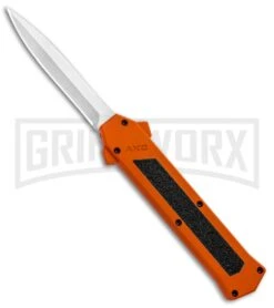 AKC F-16 Orange D/A OTF Automatic Knife - Dagger Satin Plain
