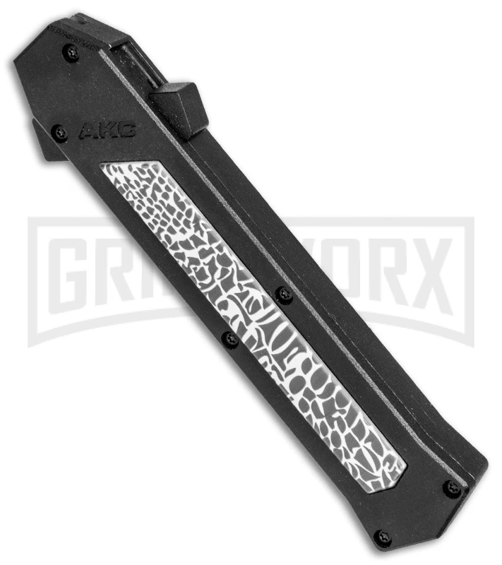 AKC F-16 Iguana D/A OTF Automatic Knife - Bayo Satin Plain 2 AKC F-16 Iguana D/A OTF Automatic Knife - Bayo Satin Plain - Image 2