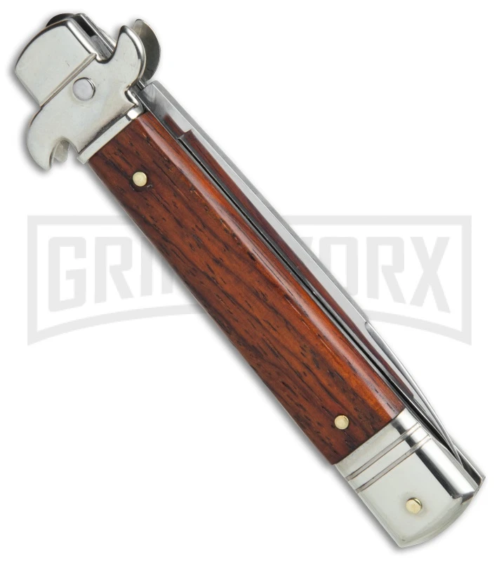 AKC 7.75" Bill DeShivs Leverletto Cocobolo Automatic Knife - Flat Grind 2 AKC 7.75" Bill DeShivs Leverletto Cocobolo Automatic Knife - Flat Grind - Image 2
