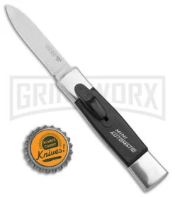 AKC Minion Concord Polish/Black OTF Automatic Knife - Flat Grind Satin Plain 7 AKC Minion Concord Polish/Black OTF Automatic Knife - Flat Grind Satin Plain -Knife Sale Shop AKC Minion Concord Polish Black OTF Auto Satin Flat GX 41031 jr bottlecap large