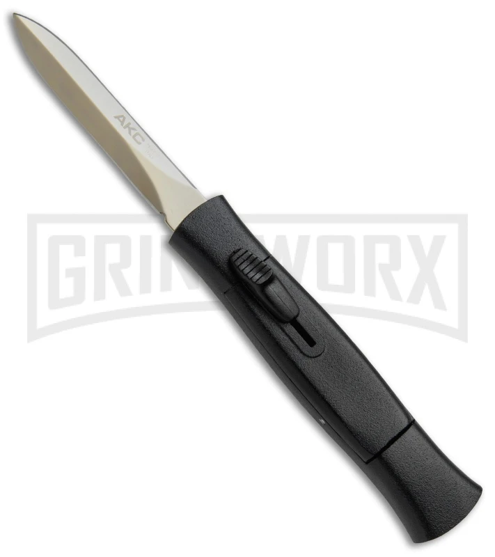 AKC 077 Concord Black OTF Automatic Knife - Dagger Gold Plain 1 AKC 077 Concord Black OTF Automatic Knife - Dagger Gold Plain