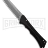 AKC Smarty Black Automatic Knife Reverse Tanto - Stonewash Plain
