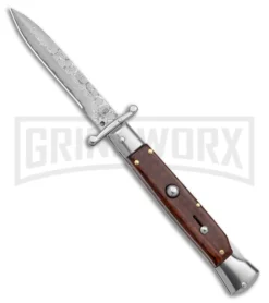 AKC Swinguard 9" Snakewood (Damascus Bayonet Blade)