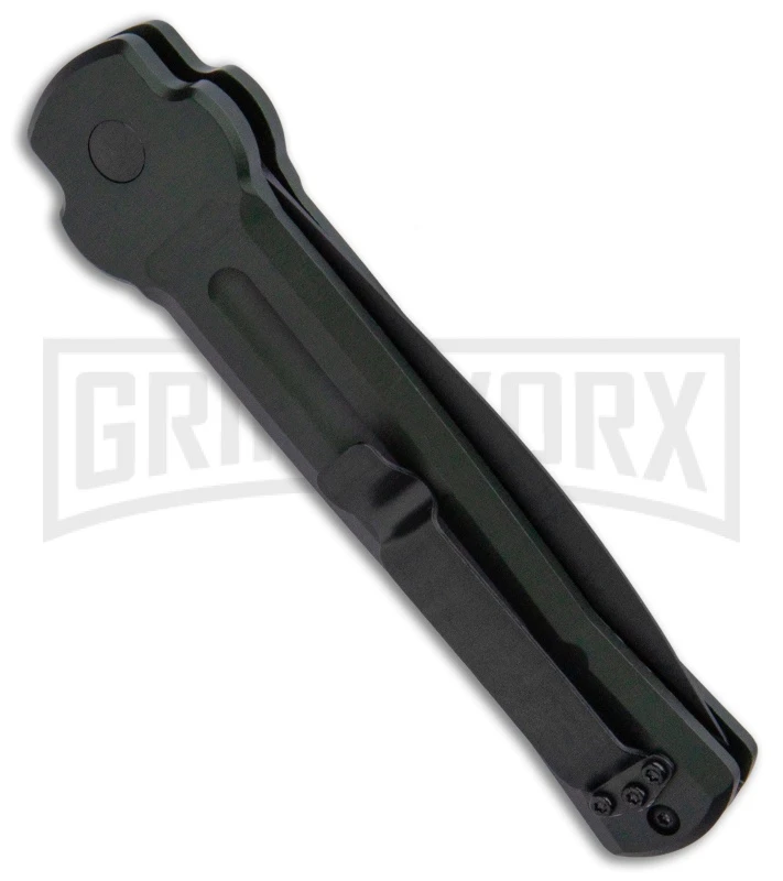 AKC X-treme Ace Dark Green Automatic Knife - Black Plain 3 AKC X-treme Ace Dark Green Automatic Knife - Black Plain - Image 3