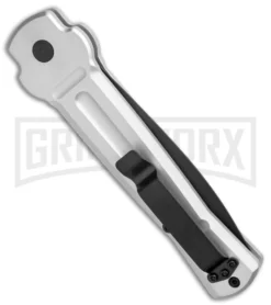 AKC X-treme Ace Silver Automatic Knife - Two Tone 6 AKC X-treme Ace Silver Automatic Knife - Two Tone -Knife Sale Shop AKC X Treme Ace Auto Silver TT BHQ 136143 jr side large