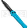 AKC X-treme ACE Light Blue Automatic Knife - Black