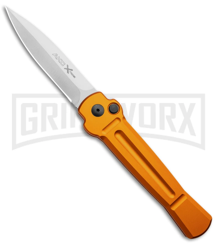 AKC X-treme Ace Orange Automatic Knife - Satin Plain 1 AKC X-treme Ace Orange Automatic Knife - Satin Plain
