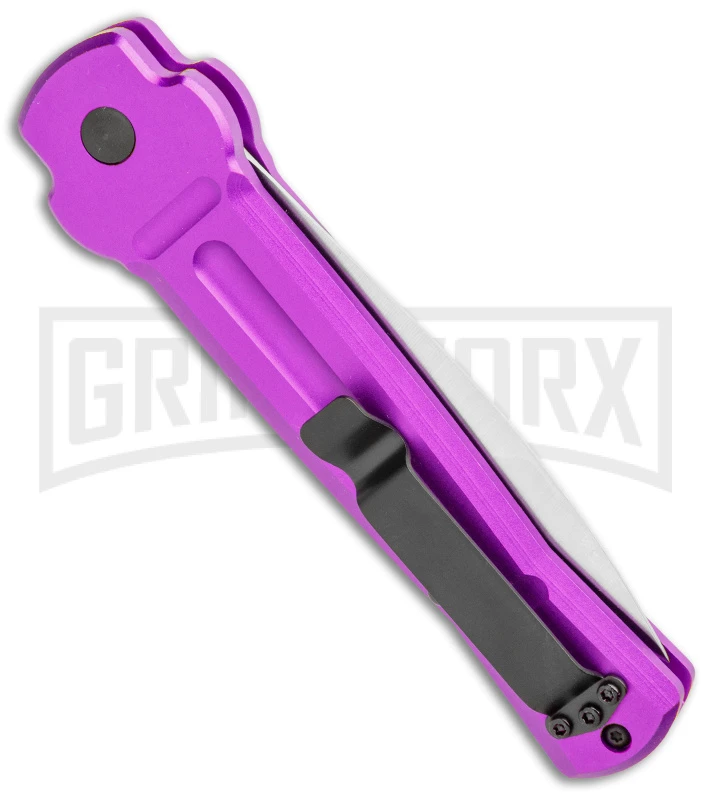 AKC X-treme Ace Purple Automatic Knife - Stonewash Plain 3 AKC X-treme Ace Purple Automatic Knife - Stonewash Plain - Image 3