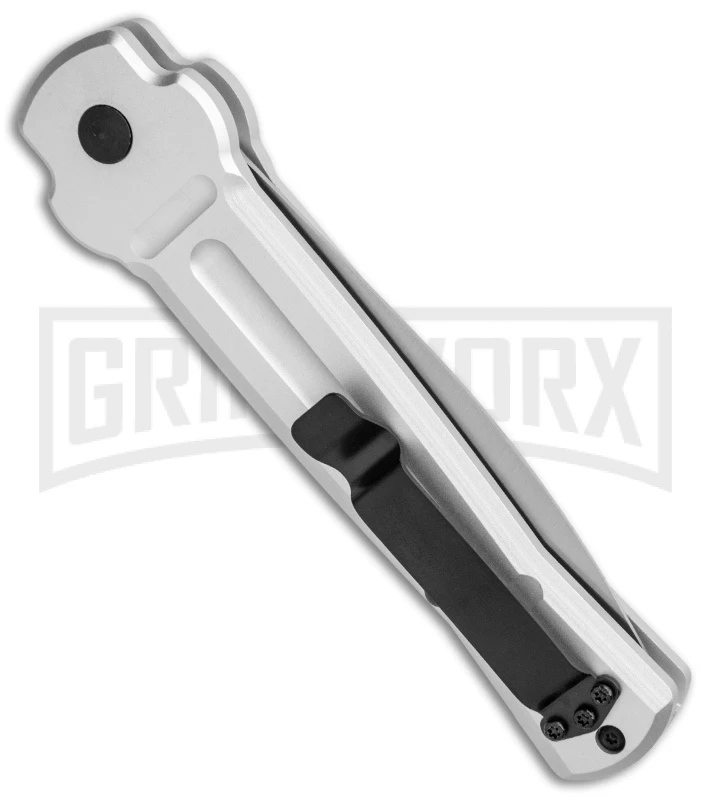 AKC X-treme Ace Silver Automatic Knife - Satin Plain 3 AKC X-treme Ace Silver Automatic Knife - Satin Plain - Image 3