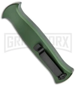 AKC X-treme EVO Green OTF Automatic Knife - Black Plain -Knife Sale Shop AKC X treme EVO OTF Auto Green Black BHQ 105414 jr side 2 large