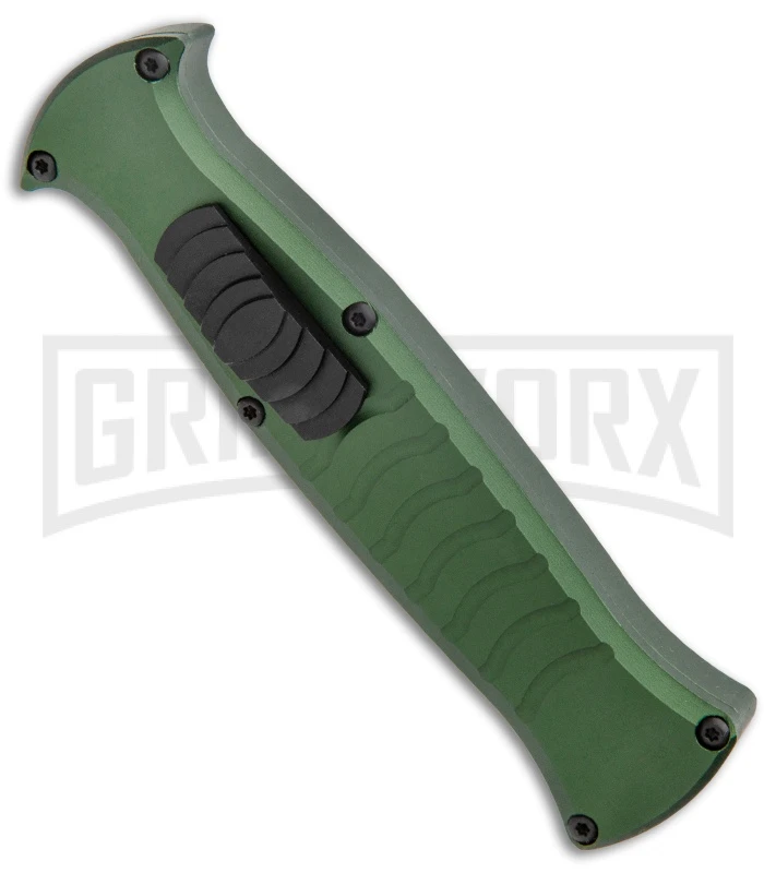 AKC X-treme EVO Green OTF Automatic Knife - Satin DE Dagger 2 AKC X-treme EVO Green OTF Automatic Knife - Satin DE Dagger - Image 2