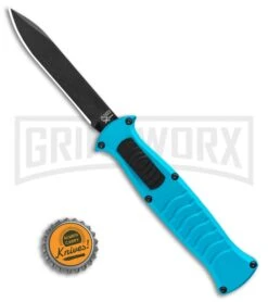 AKC X-treme EVO Blue OTF Automatic Knife - Black Plain 7 AKC X-treme EVO Blue OTF Automatic Knife - Black Plain -Knife Sale Shop AKC X treme EVO OTF Automatic Knife Blue 3.5in Black EVO LBB BHQ 114336 LS Bottlecap large