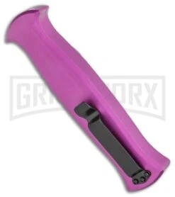 AKC X-treme EVO OTF Automatic Knife - Purple Black Plain -Knife Sale Shop AKC X treme EVO OTF Automatic Knife Purple 3.5 Black BHQ 120293 LS Side large