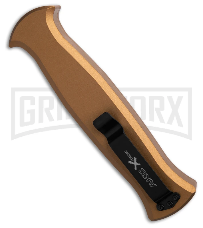 AKC X-treme EVO Gold OTF Automatic Knife - Black Plain Dagger 3 AKC X-treme EVO Gold OTF Automatic Knife - Black Plain Dagger - Image 3