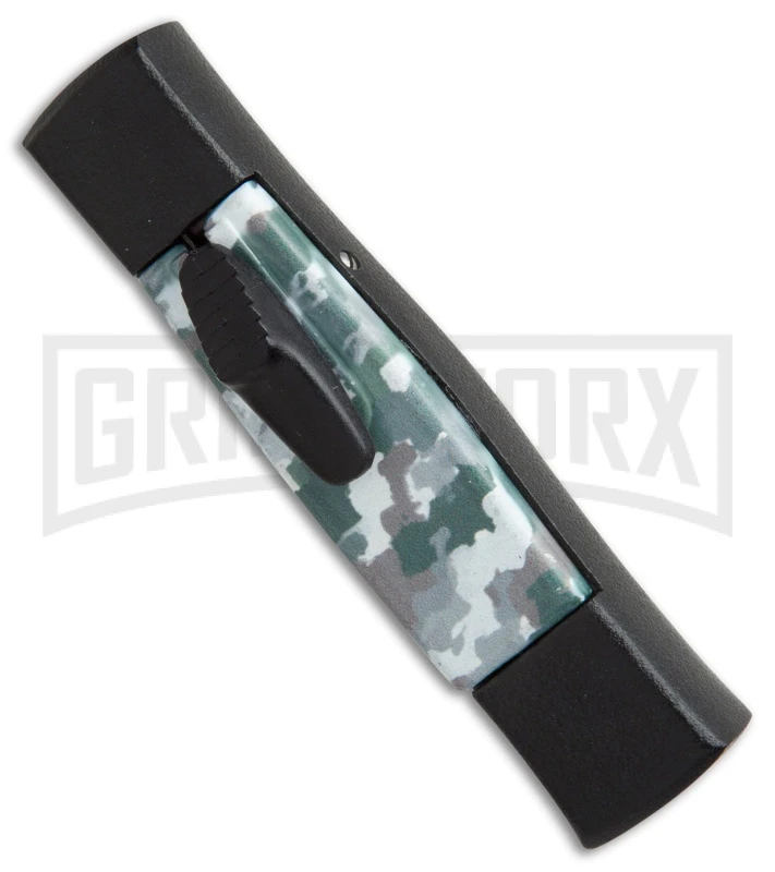 AKC Minion Concord Arctic Camo OTF Automatic Knife - Black Flat 3 AKC Minion Concord Arctic Camo OTF Automatic Knife - Black Flat - Image 3
