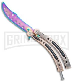 Andux CS Bronze/Black Balisong Butterfly Trainer - Spectrum Holes