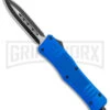 Medium Atomic Defender Blue Automatic Dagger Knife - Two-Tone Plain
