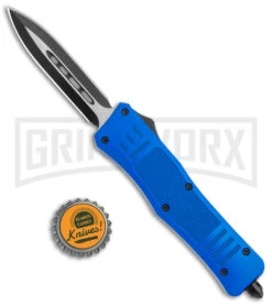Medium Atomic Defender Blue Automatic Dagger Knife - Two-Tone Plain 7 Medium Atomic Defender Blue Automatic Dagger Knife - Two-Tone Plain -Knife Sale Shop Atomic Defender Medium OTF Auto Blue TT Dagger BHQ 141094 jr bottlecap 2 large