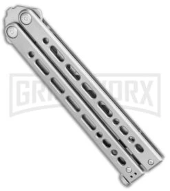 Bear Ops Bear Song VIII Silver Butterfly Trainer - Bead Blast Dull 7 Bear Ops Bear Song VIII Silver Butterfly Trainer - Bead Blast Dull -Knife Sale Shop Bear Ops Bear Song VIII Butterfly Trainer 4.5 Satin B 821 SS S BHQ 117625 LS Side large