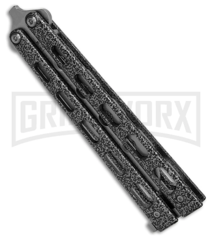 Bear & Son Knives 114 Silver Balisong Trainer Butterfly Knife - Satin Plain 3 Bear & Son Knives 114 Silver Balisong Trainer Butterfly Knife - Satin Plain - Image 3