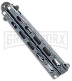 Bear & Son 115 Galaxy Butterfly Knife - Black Dull 6 Bear & Son 115 Galaxy Butterfly Knife - Black Dull -Knife Sale Shop Bear and Son Butterfly Trainer Black Sparkle Black BHQ 141053 jr side large