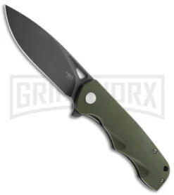 Bestech Knives OD Green G-10 Airstream Knife - Liner Lock Black D2