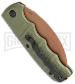 Boker Kalashnikov Desert Warrior Hawkbill Automatic Knife - Copper Plain -Knife Sale Shop Boker Desert Warrior Kalashnikov Hawkbill Auto OD Green Copper 01KALS69NSOI BHQ 103273 jr side large