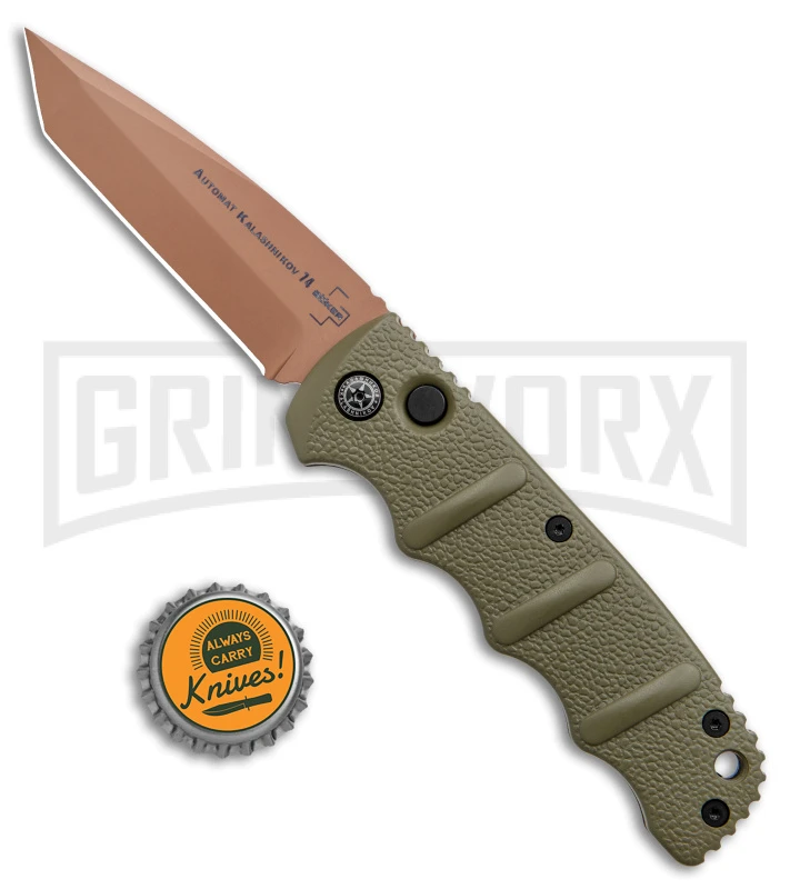 Boker Kalashnikov Desert Warrior Tanto Automatic Knife - Copper Plain 4 Boker Kalashnikov Desert Warrior Tanto Automatic Knife - Copper Plain - Image 4