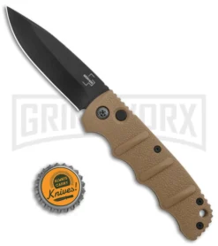 Boker Kalashnikov Coyote Brown Automatic Knife - Drop Point Black Plain -Knife Sale Shop Boker Kalashnikov Auto Coyote D2 Black BHQ 144762 jr bottlecap large