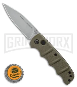 Boker Kalashnikov OD Green Automatic Knife - SW Plain -Knife Sale Shop Boker Kalashnikov Automatic Knife OD Green 3.25 XHP Satin BHQ 92085 LS Bottlecap large