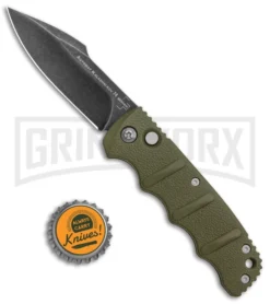 Boker Kalashnikov OD Green Automatic Knife - D2 Harpoon Smokewash Plain -Knife Sale Shop Boker Kalashnikov Harpoon Auto OD Green Smokewash 01KALS123NSOI BHQ 132735 jr bottlecap large