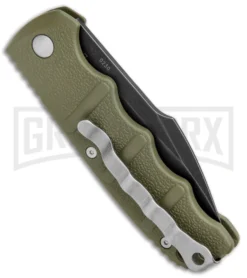 Boker Kalashnikov OD Green Automatic Knife - D2 Harpoon Smokewash Plain -Knife Sale Shop Boker Kalashnikov Harpoon Auto OD Green Smokewash 01KALS123NSOI BHQ 132735 jr side large