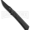Boker Lundquist Alluvial Black Aluminum Automatic Knife - Black Plain